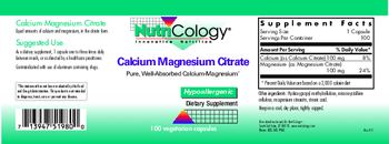 NutriCology Calcium Magnesium Citrate - supplement