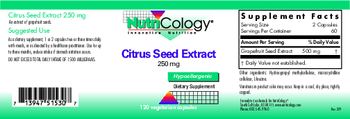 NutriCology Citrus Seed Extract 250 mg - supplement