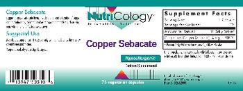 NutriCology Copper Sebacate - supplement