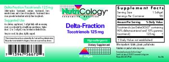 NutriCology Delta-Fraction Tocotrienols 125 mg - supplement