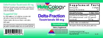 NutriCology Delta-Fraction Tocotrienols 50 mg - supplement