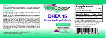 NutriCology DHEA 15 - supplement
