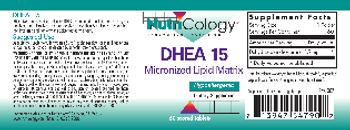 NutriCology DHEA 15 - supplement