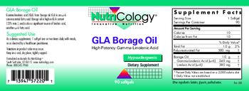NutriCology GLA Borage Oil - supplement