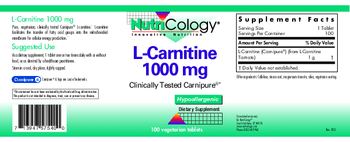 NutriCology L-Carnitine 1000 mg - supplement