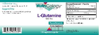NutriCology L-Glutamine 500 mg - supplement