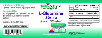 NutriCology L-Glutamine 800 mg - supplement