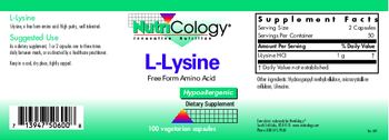 NutriCology L-Lysine - supplement