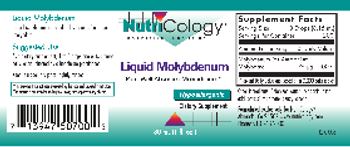 NutriCology Liquid Molybdenum - supplement