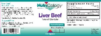 NutriCology Liver Beef - supplement