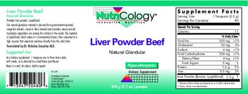 NutriCology Liver Powder Beef - supplement