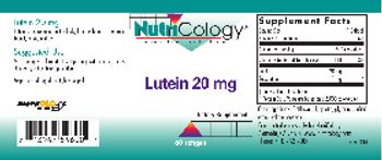 NutriCology Lutein 20 mg - supplement