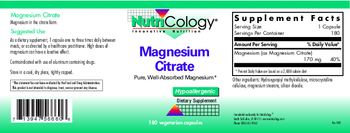 NutriCology Magnesium Citrate - supplement