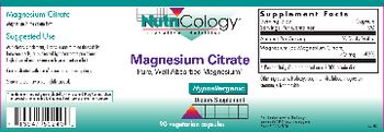 NutriCology Magnesium Citrate - supplement