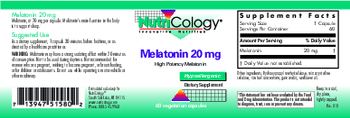 NutriCology Melatonin 20 mg - supplement