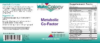 NutriCology Metabolic Co-Factor - supplement