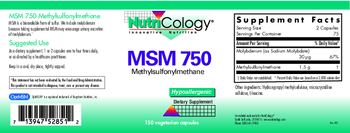 NutriCology MSM 750 Methylsulfonylmethane - supplement