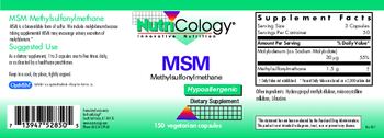 NutriCology MSM Methylsulfonylmethane - supplement