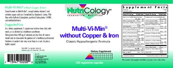 NutriCology Multi-Vi-Min without Copper & Iron - supplement