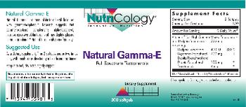 NutriCology Natural Gamma-E - supplement