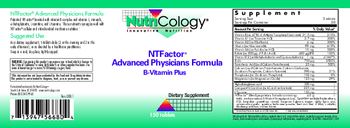 NutriCology NTFactor Advanced Physicians Formula - supplement