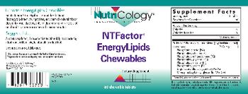NutriCology NTFactor EnergyLipids Chewables - supplement