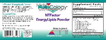 NutriCology NTFactor EnergyLipids Powder - supplement