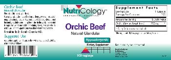 NutriCology Orchic Beef Natural Glandular - supplement