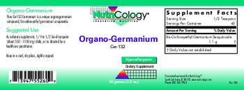 NutriCology Organo-Germanium Ge-132 - supplement