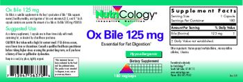 NutriCology Ox Bile 125 mg - supplement