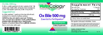 NutriCology Ox Bile 500 mg - supplement