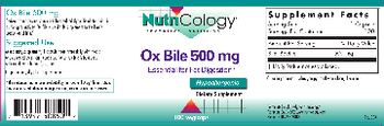 NutriCology Ox Bile 500 mg - supplement