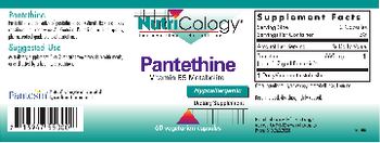 NutriCology Pantethine - supplement