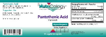 NutriCology Pantothenic Acid - supplement