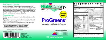 NutriCology ProGreens Capsules with Advanced Probiotic Formula - supplement