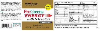 NutriCology ProGreens Energy with NTFactor - supplement