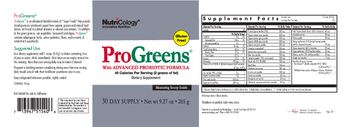 NutriCology ProGreens with Advanced Probiotic Formula - supplement