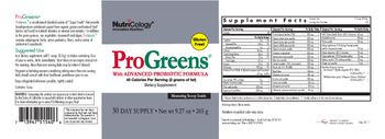 NutriCology ProGreens with Advanced Probiotic Formula - supplement
