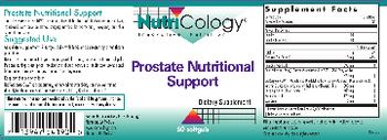 NutriCology Prostate Nutritional Support - supplement