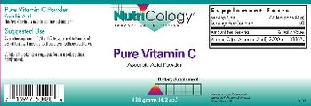 NutriCology Pure Vitamin C Ascorbic Acid Powder - supplement