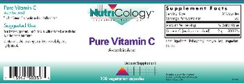 NutriCology Pure Vitamin C Ascorbic Acid - supplement