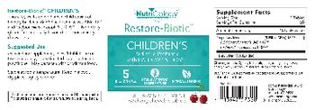 NutriCology Restore-Biotic Children's Cherry Chewable Tablets - supplement