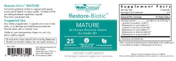NutriCology Restore-Biotic Restore-Biotic Mature - supplement