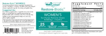 NutriCology Restore-Biotic Restore-Biotic Women's - supplement