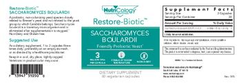 NutriCology Restore-Biotic Saccharomyces Boulardii - supplement