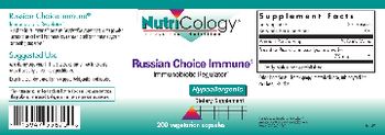 NutriCology Russian Choice Immune - supplement