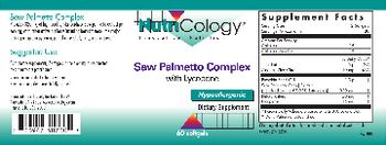 NutriCology Saw Palmetto Complex - supplement