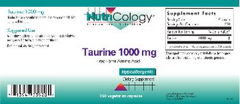 NutriCology Taurine 1000 mg - supplement