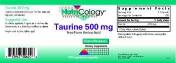 NutriCology Taurine 500 mg - supplement