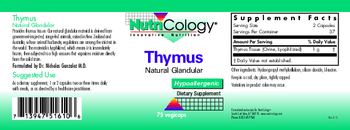 NutriCology Thymus Natural Glandular - supplement